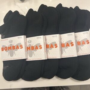 5 Pair Unisex Womens & Mens Bombas Ankle Socks Medium Honeycomb Black/Grey BNWT